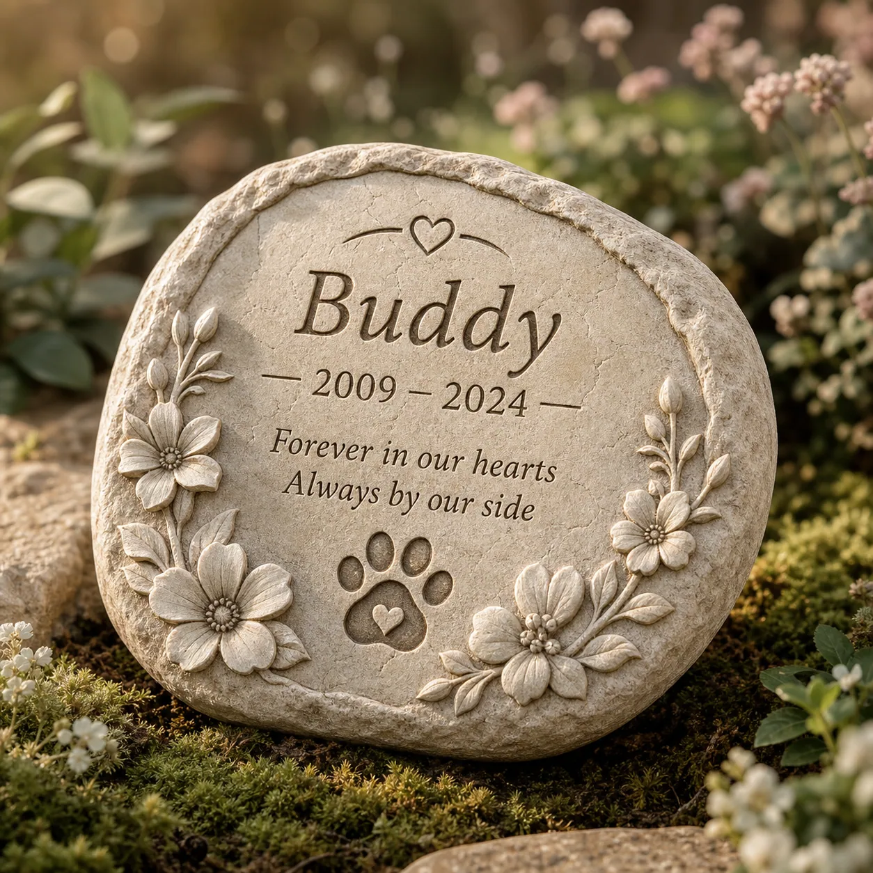 Personalized pet remembrance garden marker