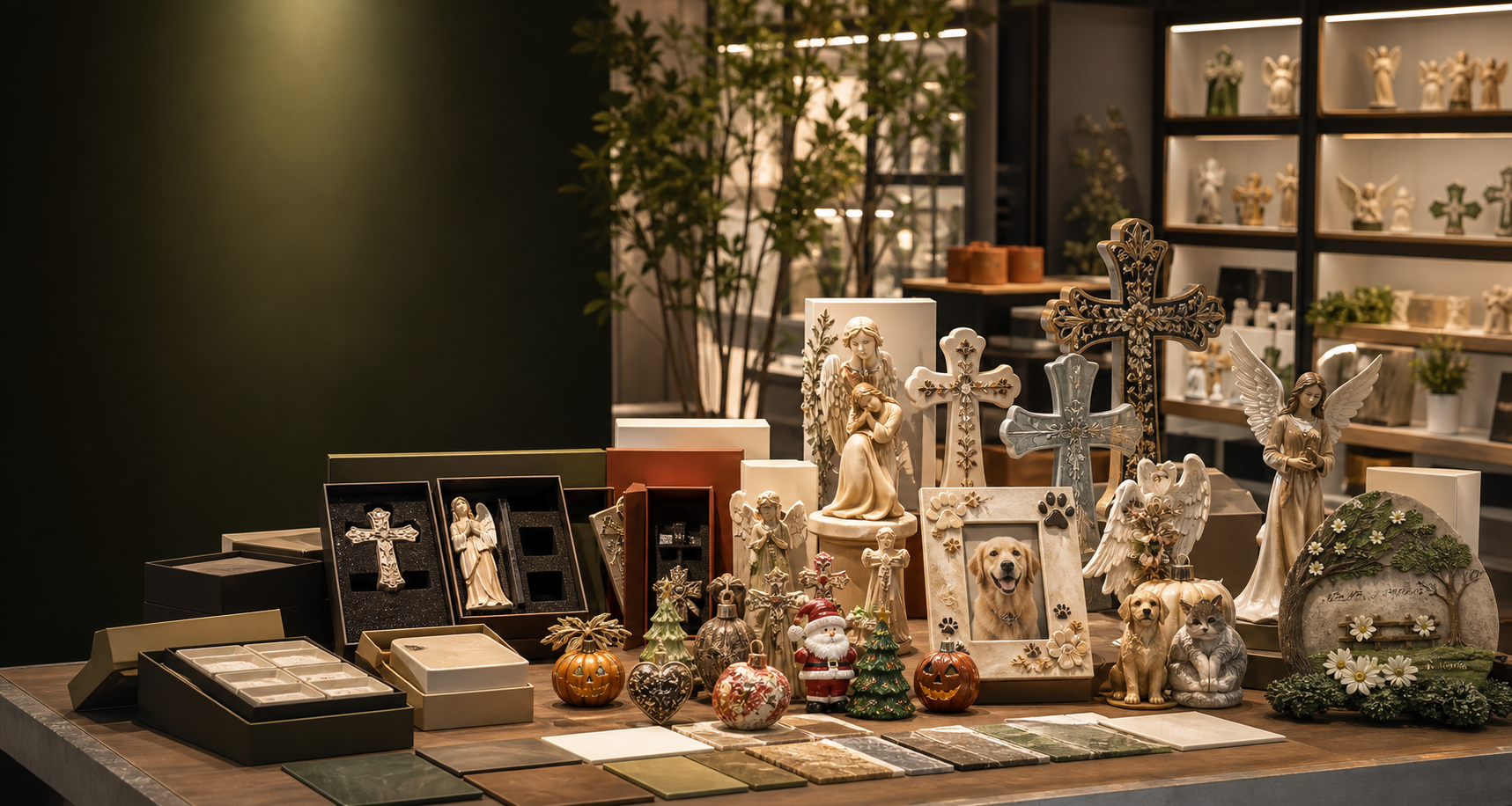 Immersive resin faith gifts, keepsakes, and decor retail display