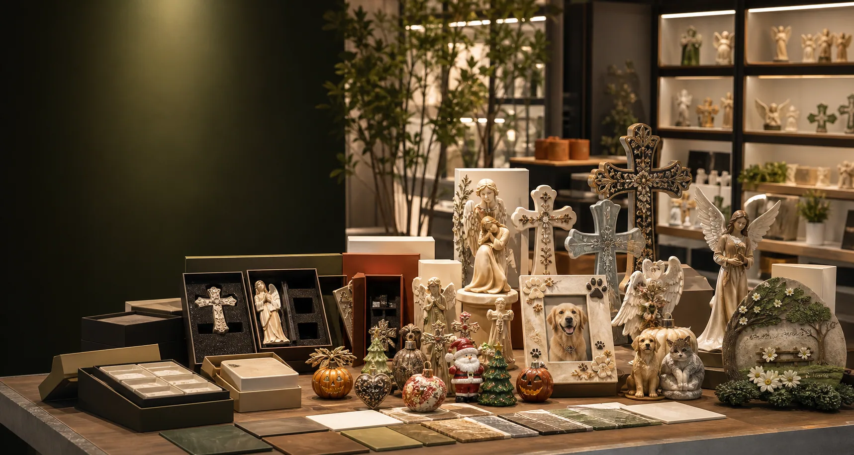 Immersive resin faith gifts, keepsakes, and decor retail display