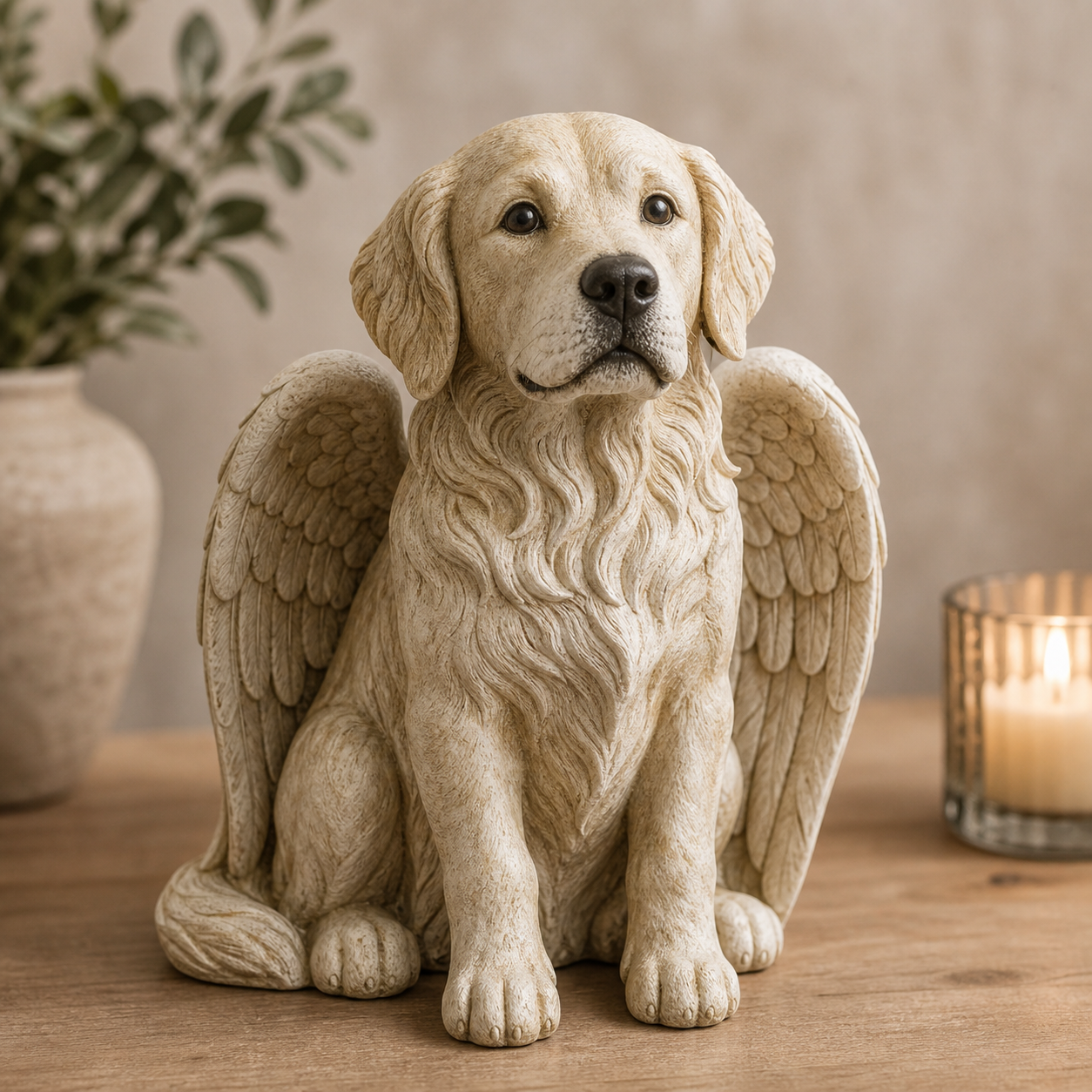 Pet resin statue