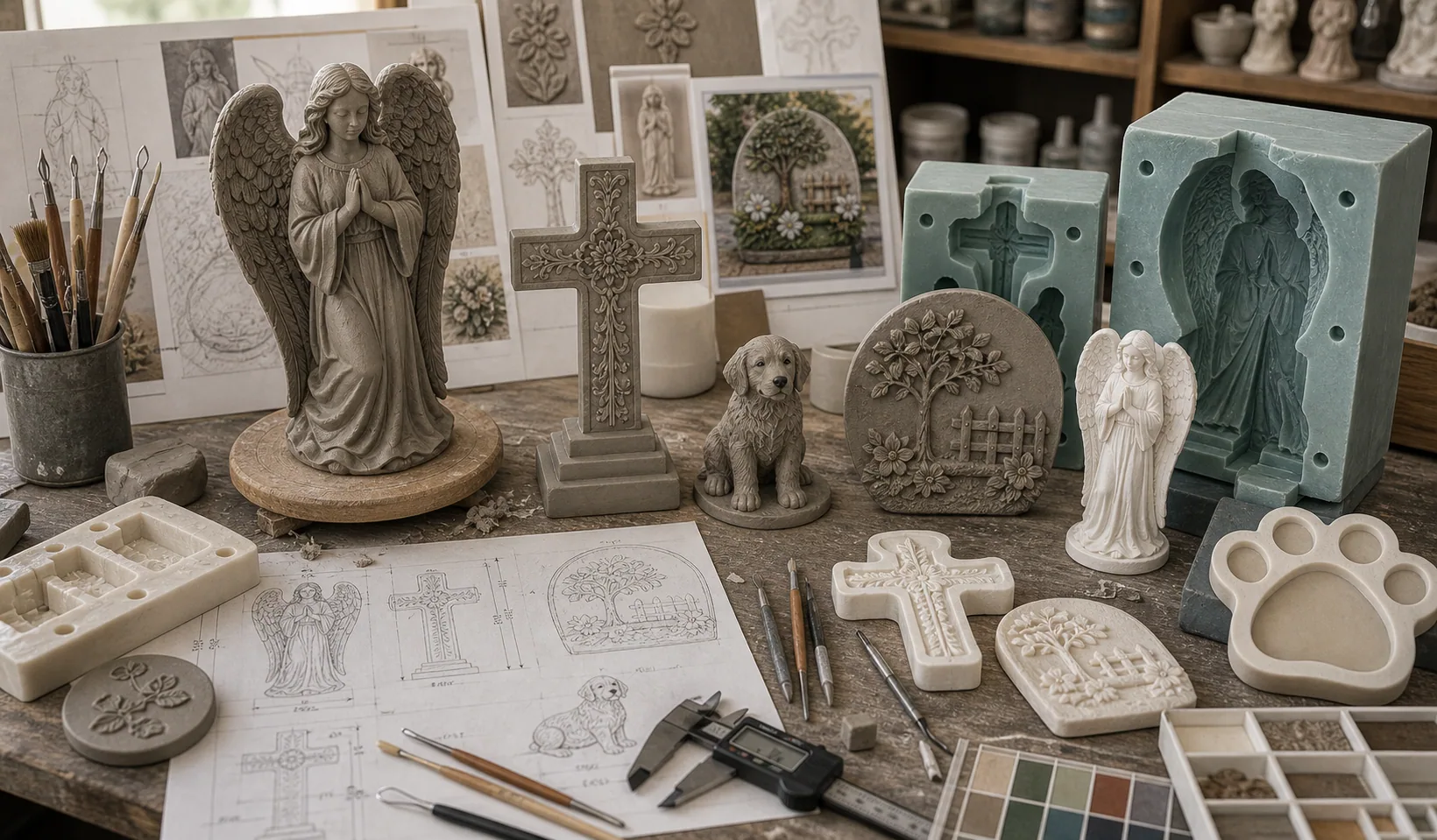 Resin sculpture prototype development before mold making